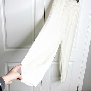 ANAAK PRIMA ARABESQUE PANTS cotton gauze Size 2 Medium cream white